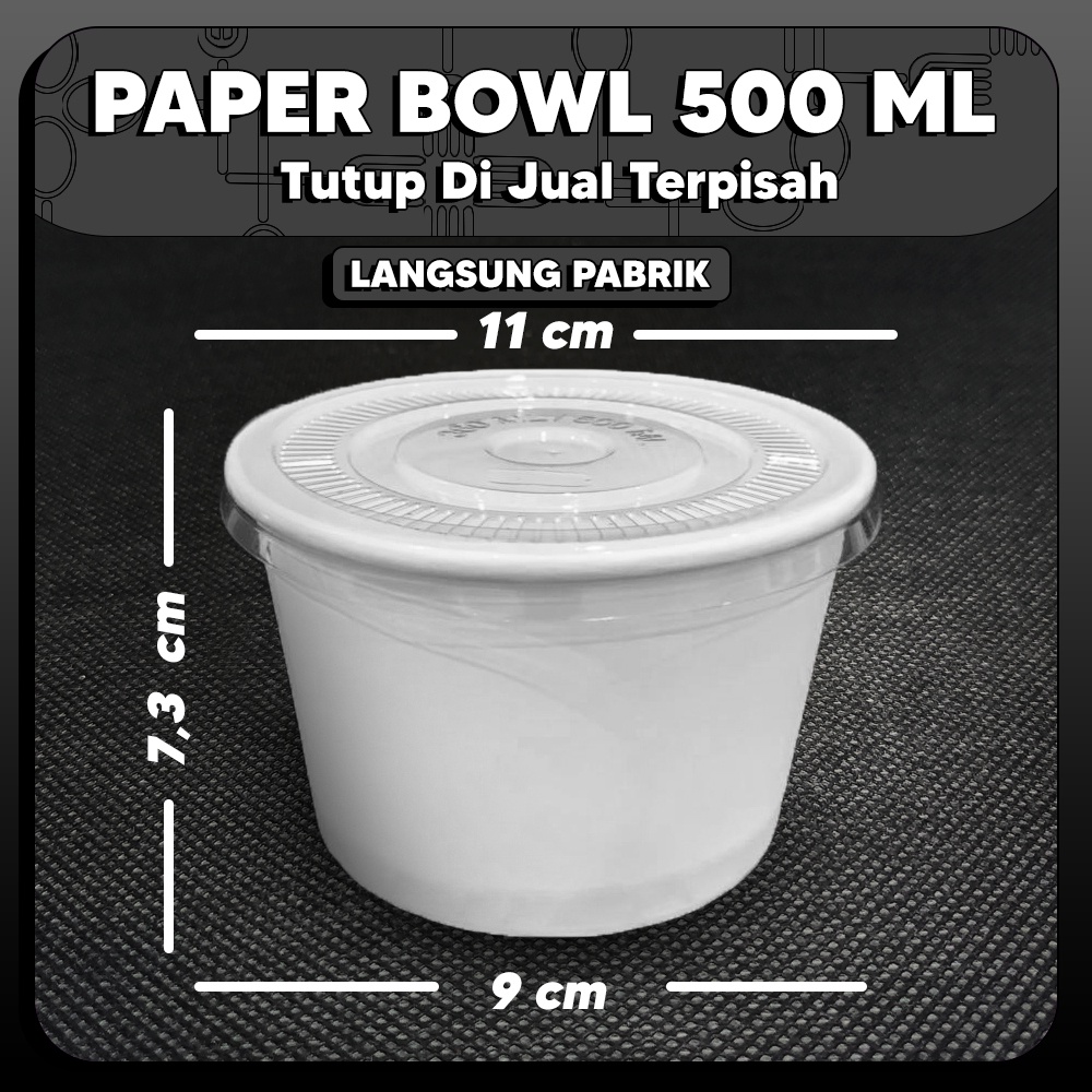 Jual Paper Bowl 500 ml / Rice Bowl Paper 500 ml / Paper Bowl 500ml 17