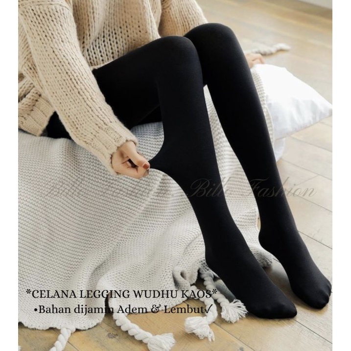 Lejing Wudhu Kaos Jempol Premium | Celana Leging Wudhu | Leging Wudhu Jempol