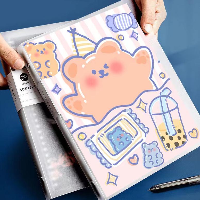 

BUKU VIVID LOSE LEAF BINDER A5 NOTEBOOK 60 HALAMAN WARNA PASTEL CUTE TERLARISS...,,,,,