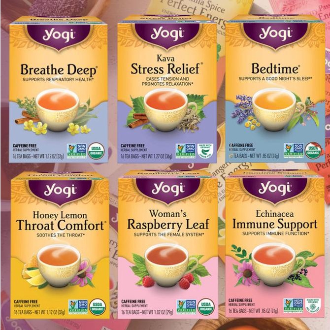 

YOGI TEA Teh Kesehatan Herbal Organik Caffeine Free 16 Tea Bags