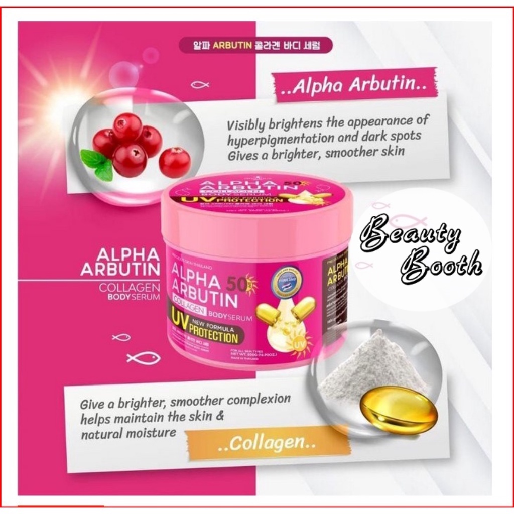 PRECIOUS SKIN  Alpha Arbutin Collagen Body Serum UV Protection SPF 50