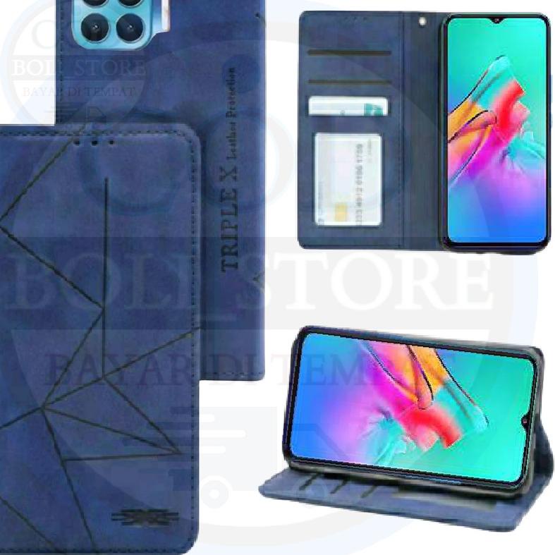 Limited OPPO RENO 4F Flip Case Flip Motif Dompet Casing HP Flip Motif Wallet Leather Cover untuk OPP