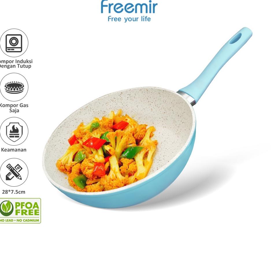 Penjualan Terbanyak.. freemir teflon Wajan Anti Lengket 20 / 24 / 26 / 28 Cm Wajan Penggorengan Berb