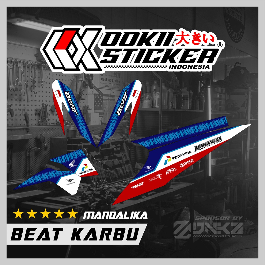 Stiker Beat Karbu Decal Striping Beat Karbu Premium Mandalika OOKII