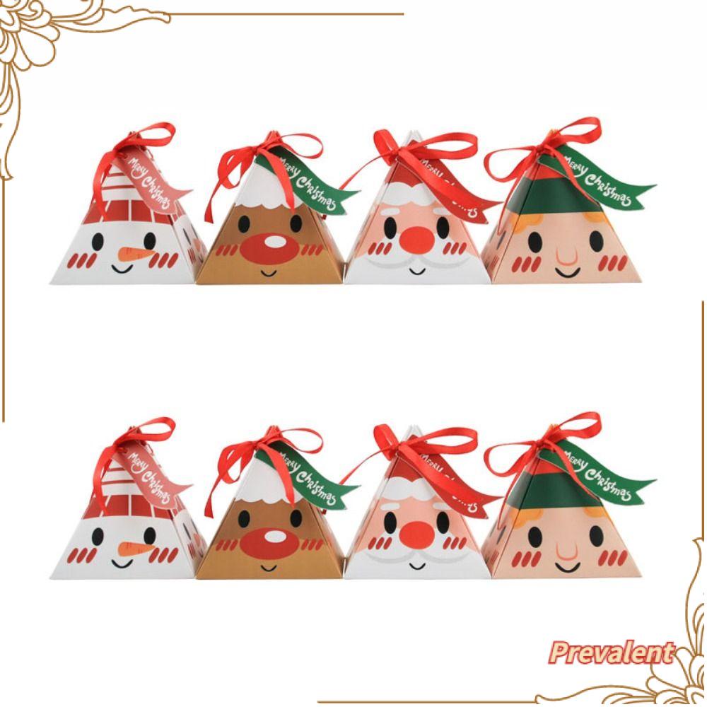 Preva 10pcs Red Candy Box DIY Party Decor Perlengkapan Natal Santa Claus Kotak Kertas