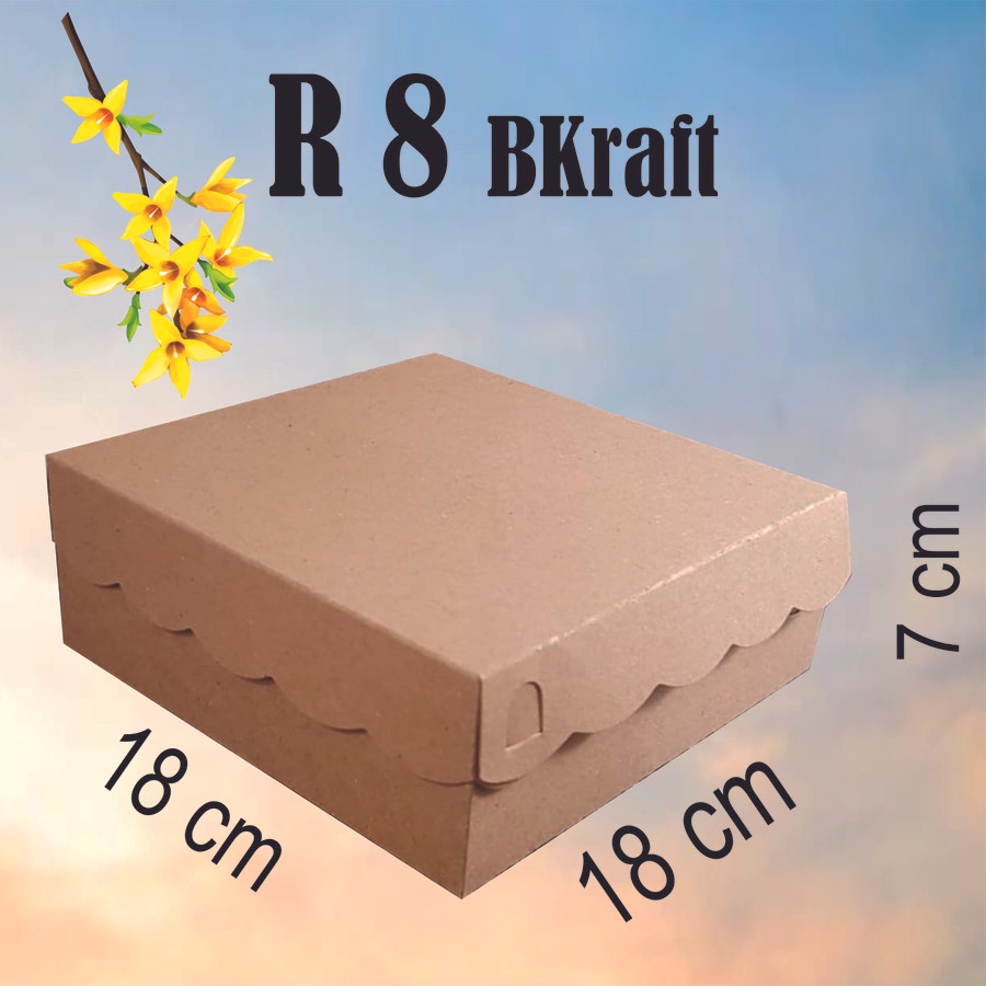 

R8 310gsm isi 100 18x18 Bkraft/Dus Hampers /Box/Suvenir/ KOTAK Nasi Kue Roti