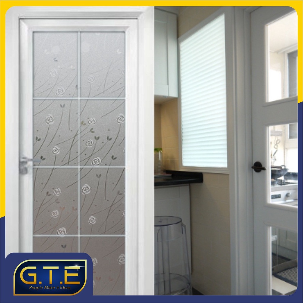 GTE | Stiker Kaca Rumah,Kantor Motif Polkadot L200Cm x P60Cm High Kualitas