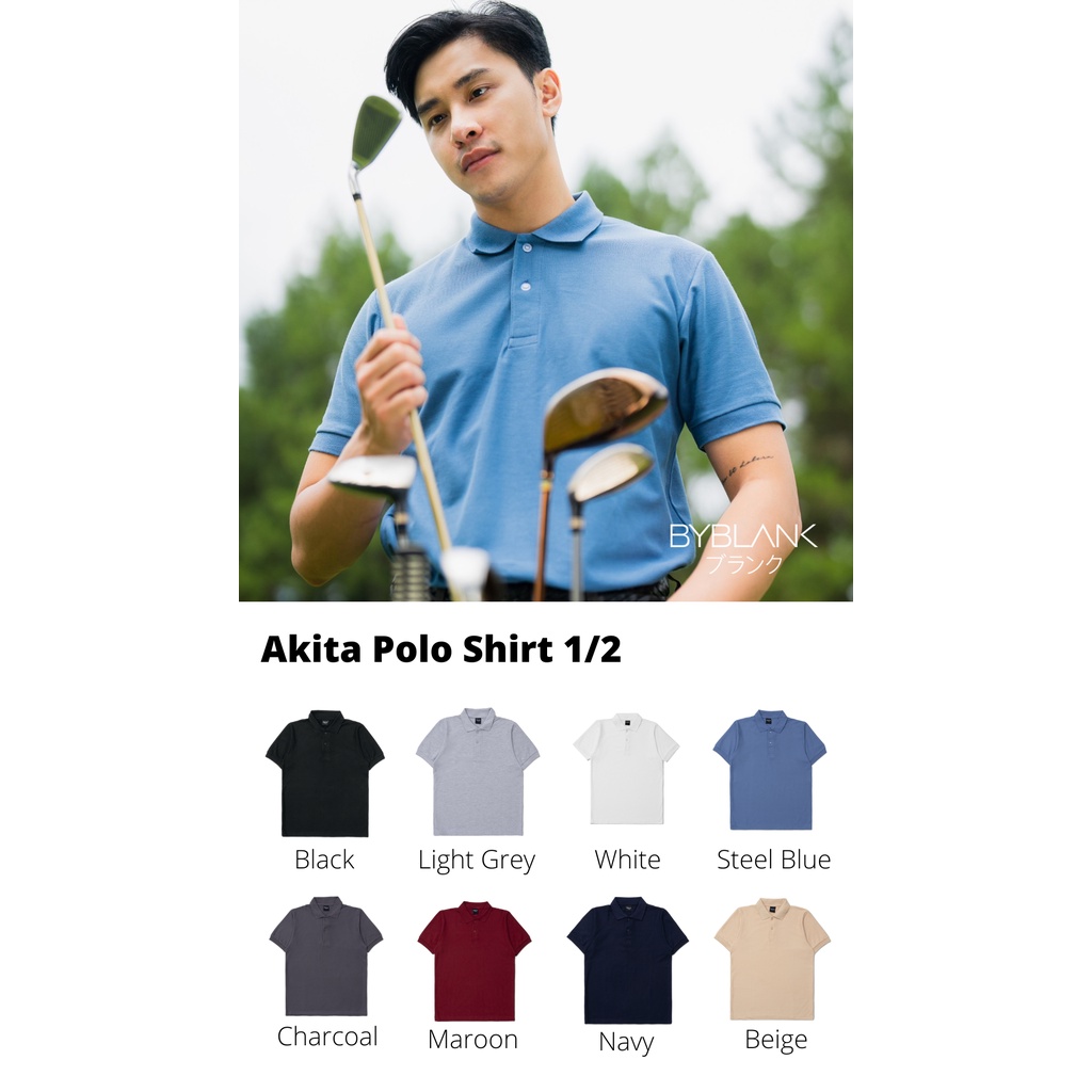 Kaos POLO Pria Premium / Kaos Polo Shirt / Kaos Pria Berkerah - Blank Apparel - Akita Polo Shirt