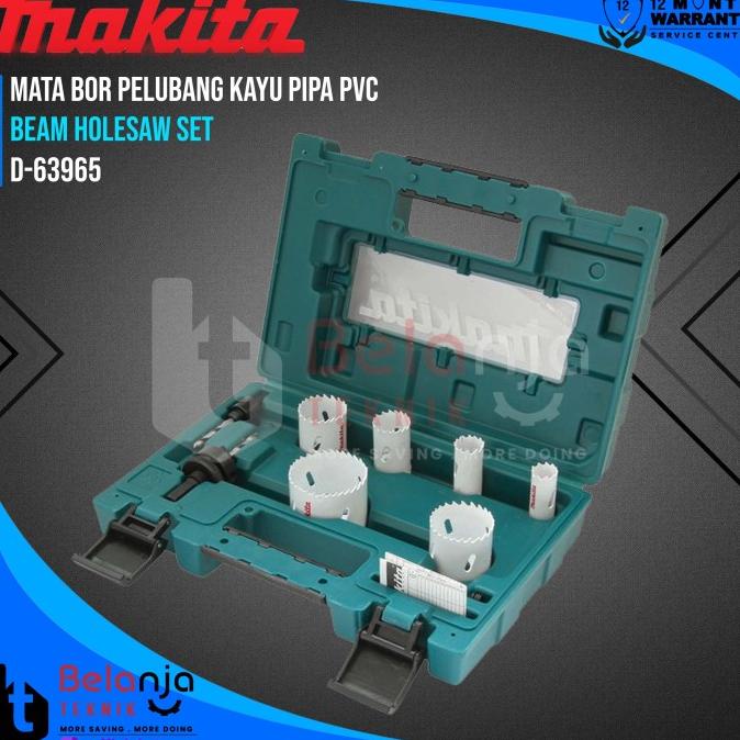 Makita Beam Holesaw Set 9 Pcs Mata Bor Pelubang Kayu Pipa Pvc Hole Saw belanjate77 Kualitas Baik