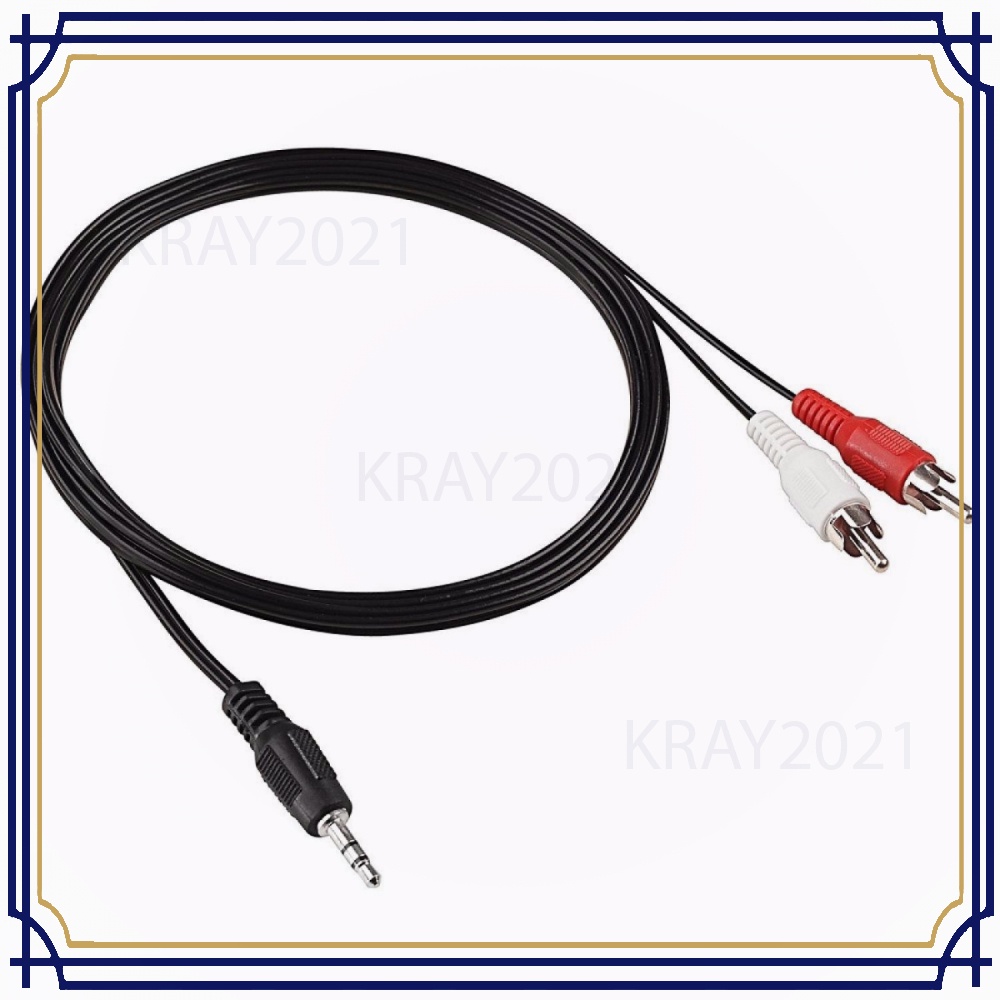 Kabel HiFi Jack 3.5mm Stereo to RCA Male Audio Cable 1m -CB187