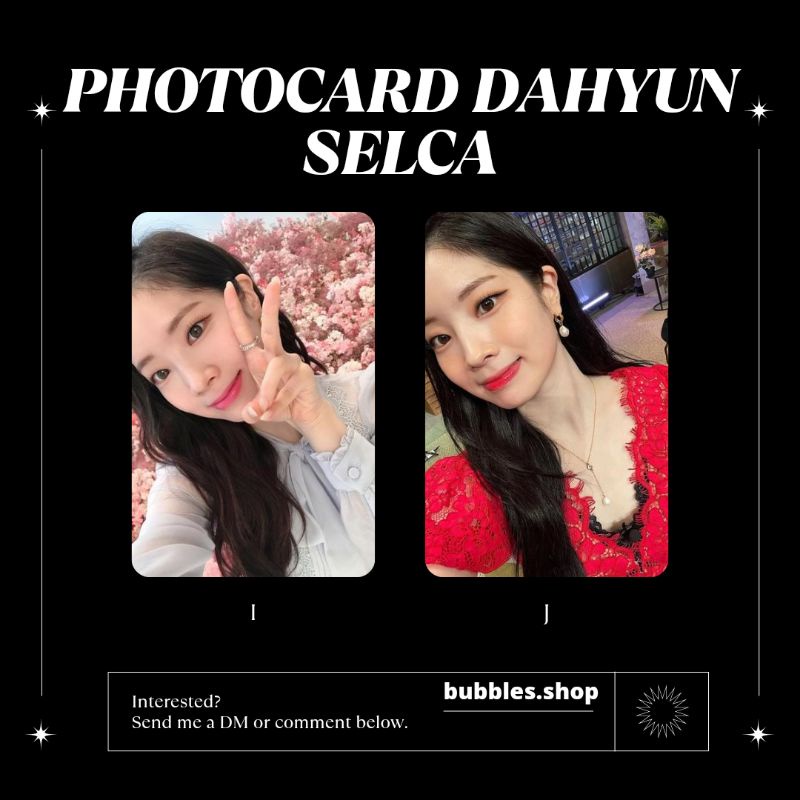 PHOTOCARD UNOFFICIAL DAHYUN TWICE SELCA