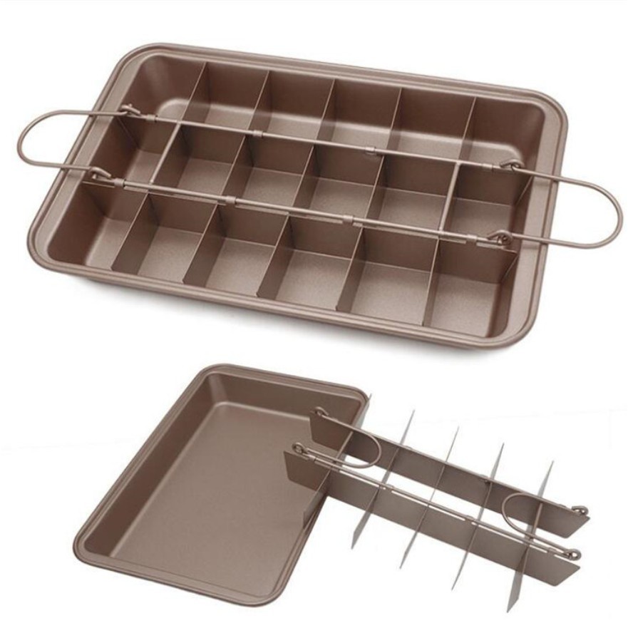 Loyang Teflon Brownies Sekat 28x18x4