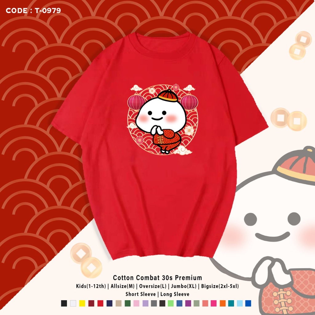 FREE CUSTOM NAMA - Kaos Pentol Boy Khionghi Lucu / Atasan Laki Laki Imlek / Gong Xi Fa Cai - TERIMA CUSTOM KAOS