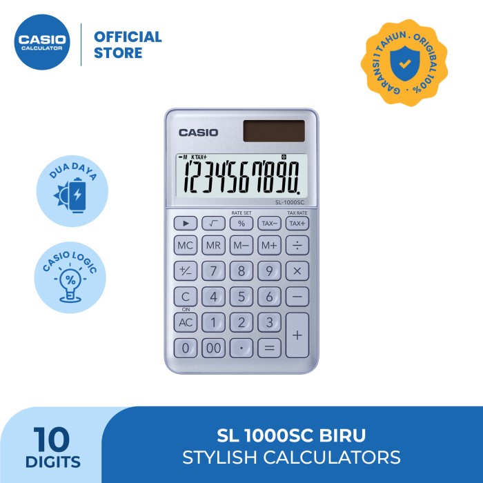 

SPECIAL CASIO Colorful Calculator SL-1000SC-Blue