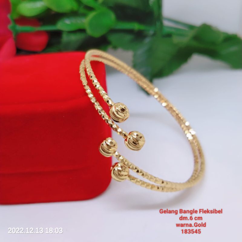 Gelang Tangan Bangle Wanita Titanium Xuping Perhiasan Aksesoris Lapis Emas Anti Karat