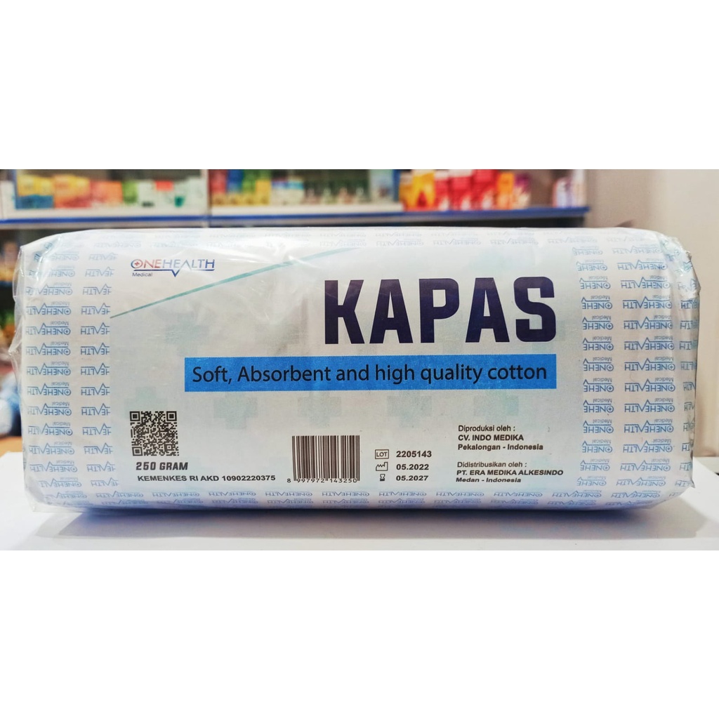 Kapas Pembalut 250gr Onehealth - Pembersih Luka P3K Medical Cotton