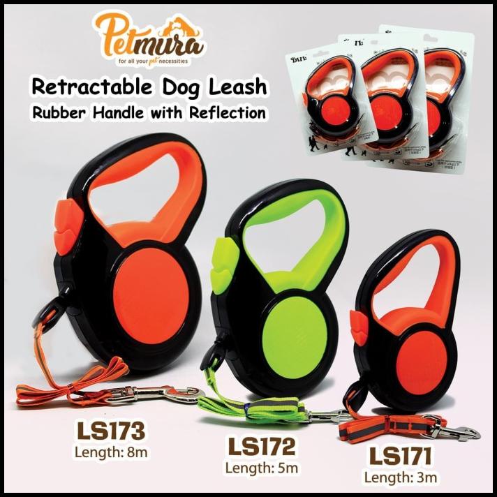 Jual Retractable Dog Leash Rubber Handle With Reflection Ls17 Series Shopee Indonesia