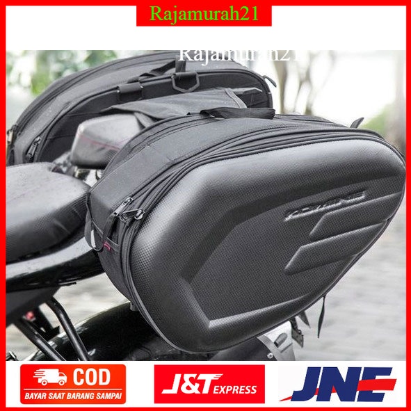 Komine Tas Motor Touring Side Saddle Bag - SA-212 - Black - 7RSE1DBK