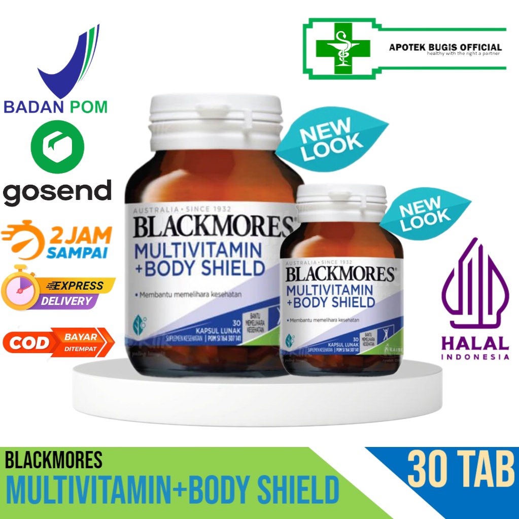 Blackmores Multivitamin + Body Shield / Bio Ace Excell 30 Kapsul