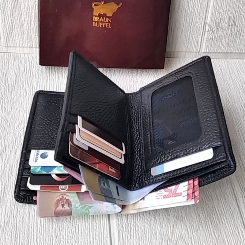 [DPT KLT04] Dompet Lipat 3D Tiga Dimensi Kulit Sapi Asli Model Vertikal/Horizontal