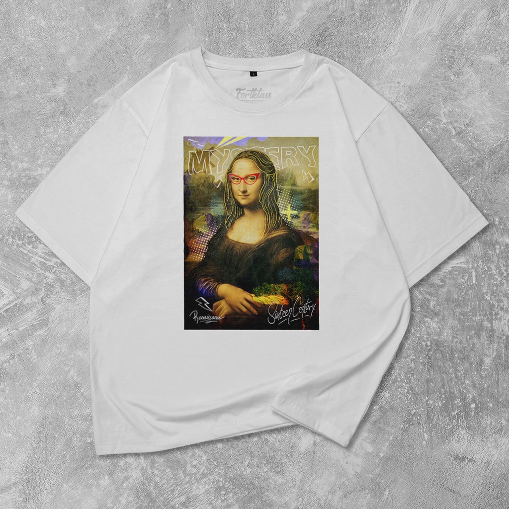 Fortglass Mona Kaos Oversize T-Shirt Cowok Premium