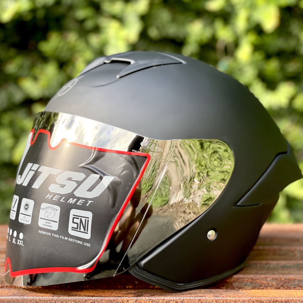 Helm Jitsu Js1 Half Face Paket Ganteng