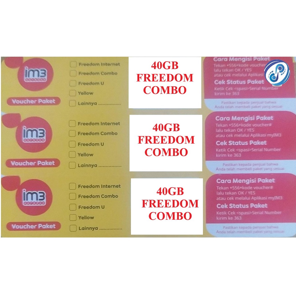 Voucher Indosat Freedom Combo 40GB