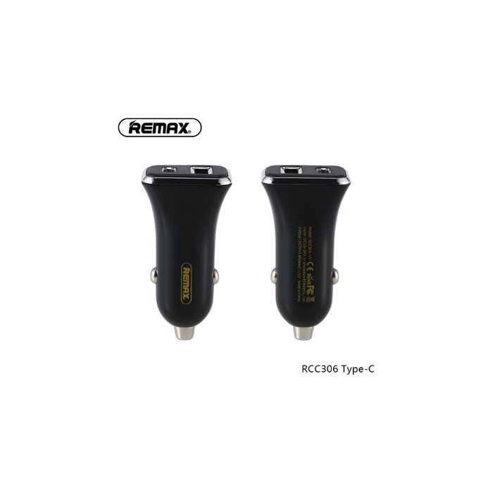 REMAX CAR CHARGER SINGLE PORT USB DAN 1 PORT TYPE -C RCC306 RCC 306