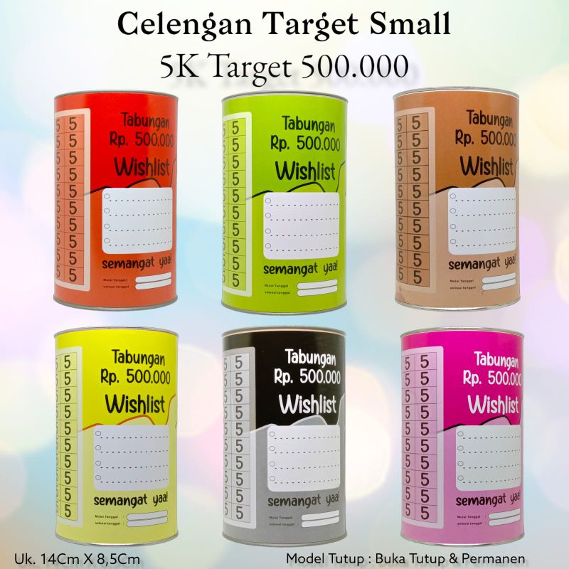 Celengan Target 5k Target 500rb Celengan Target Viral Tabungan Target Buka Tutup Celengan Target Per