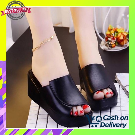 Sandal Wedges Jh51 Wedges Tinggi Fladeo Import Sendal Hak Hells Pesta Casual Kekinian Fashion Import