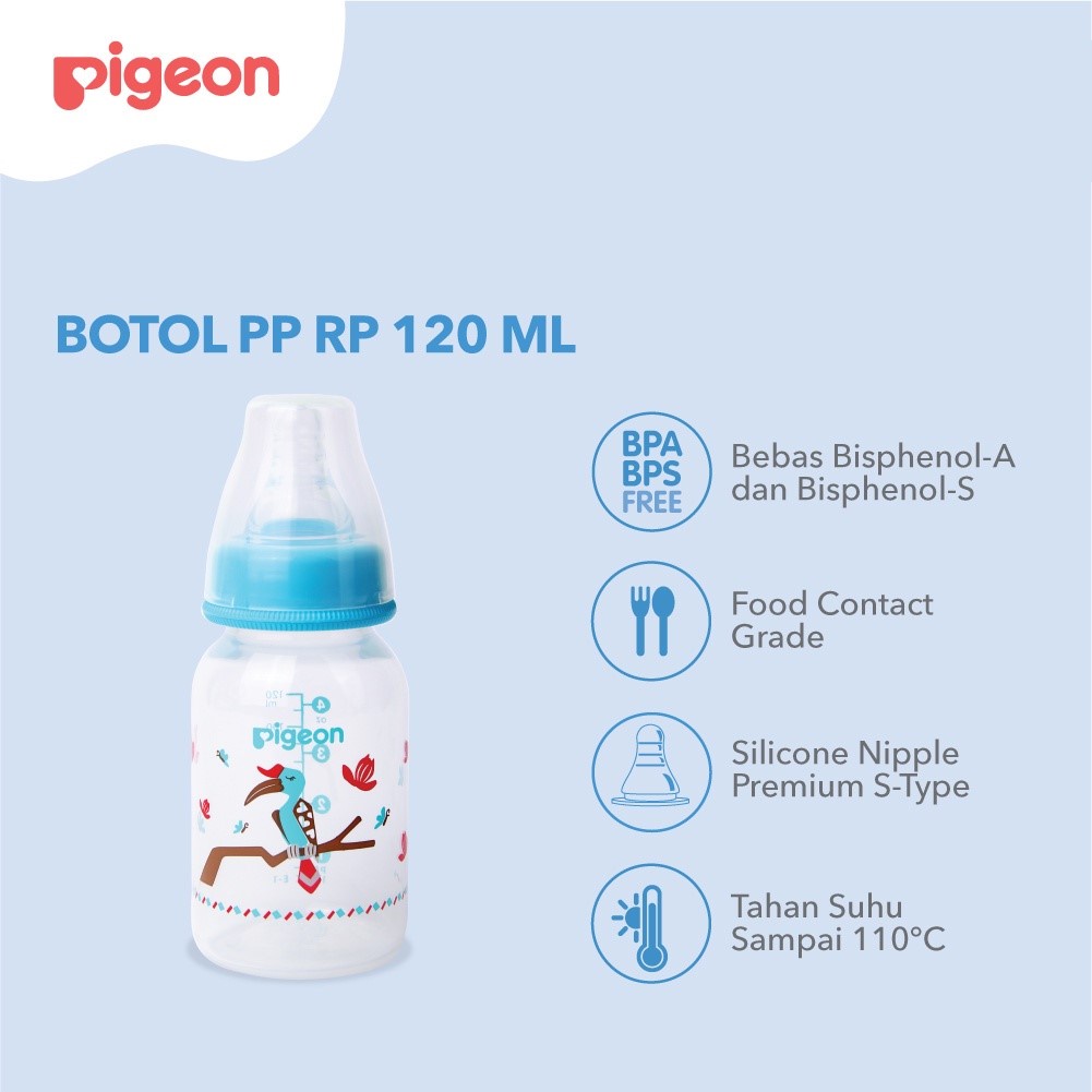 PIGEON Botol PP RP Burung Rangkok Type Silicone Nipple 120ml