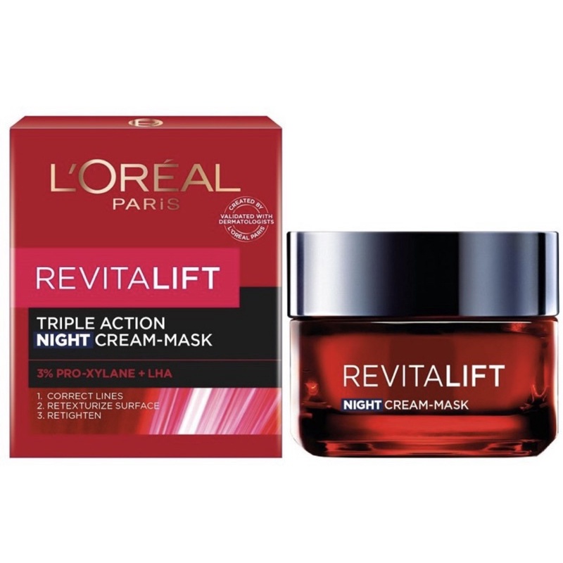 Loreal Revitalift Triple Action Night Cream Mask