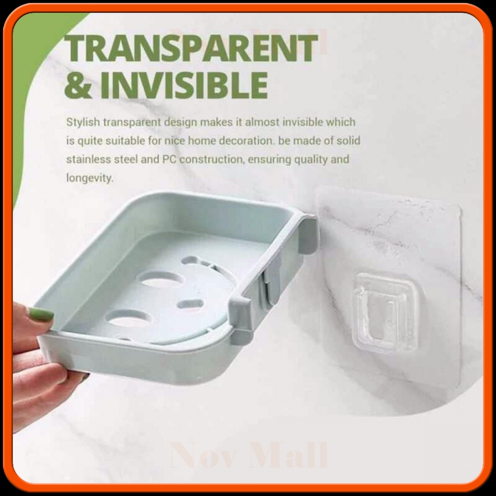 Rak Gantungan Hook Wall Hanger Adhesive 6x6cm 10 Pair -ST734