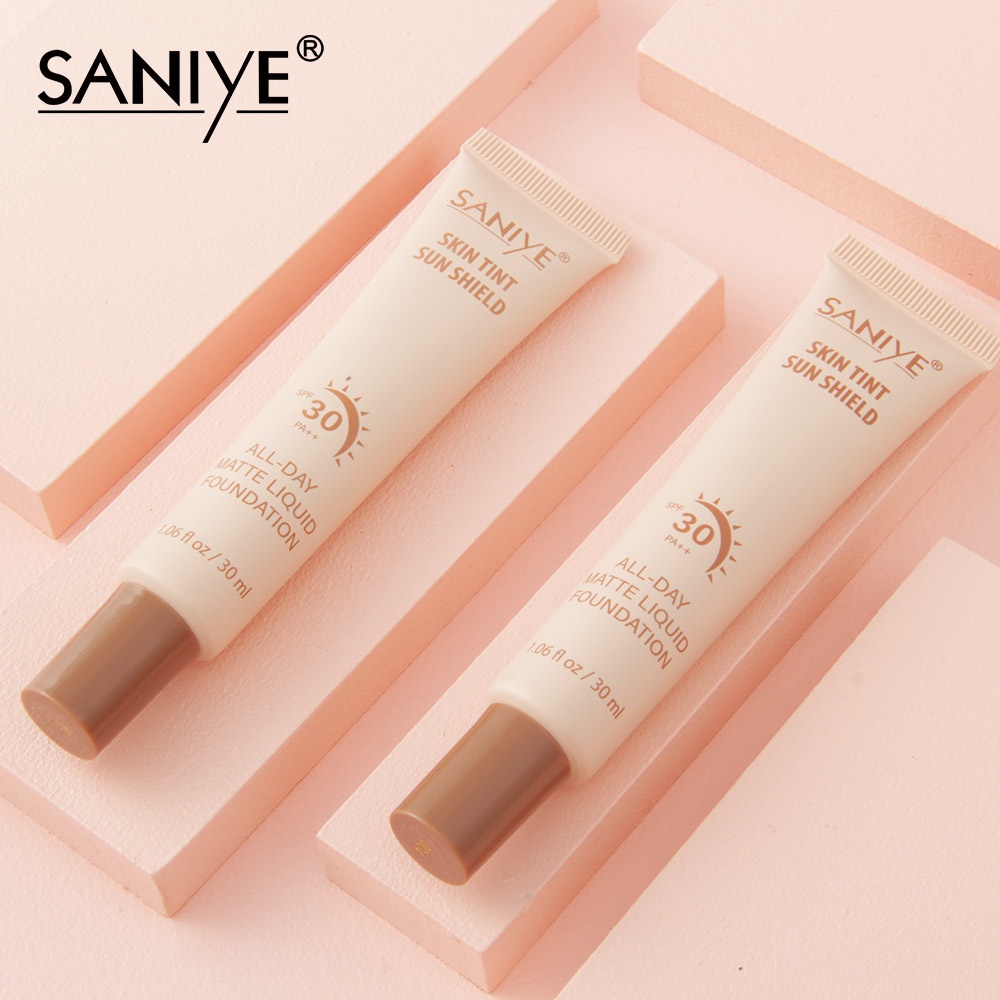 ❤ MEMEY ❤ SANIYE Skin Tint Sun Shield All Day Matte Liquid Foundation Spf 30 R6005 ✔️BPOM