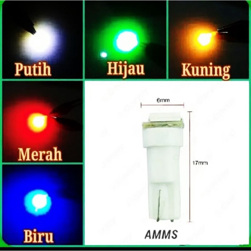 LAMPU LED T5 COB SPEEDOMETER MOBIL MOTOR