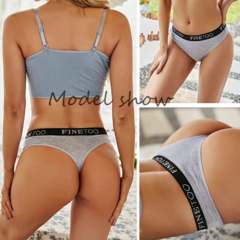 FINETOO FT46 Sexy Celana Dalam Wanita Sport Brief High Waist Women Cotton Panty Soft