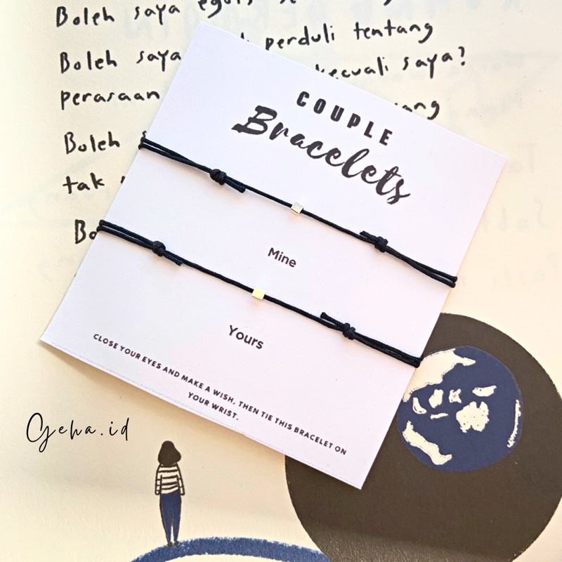 Couple Bracelet / Gelang couple minimalis Super tiny | Gelang couple simple