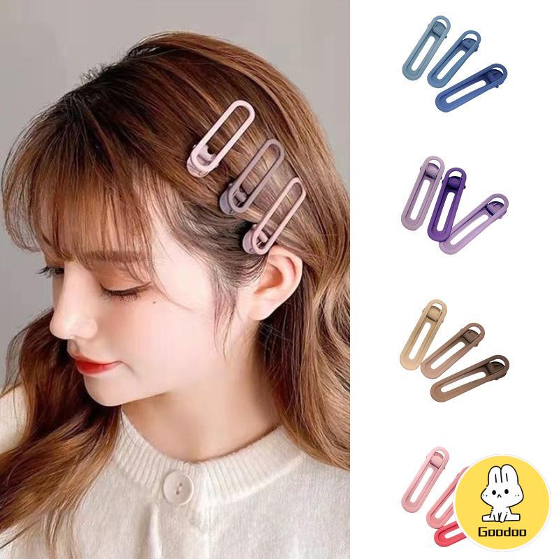 3ps Jepit Rambut Berwarna ditarik Untuk Wanita Hair Accessory -Doo