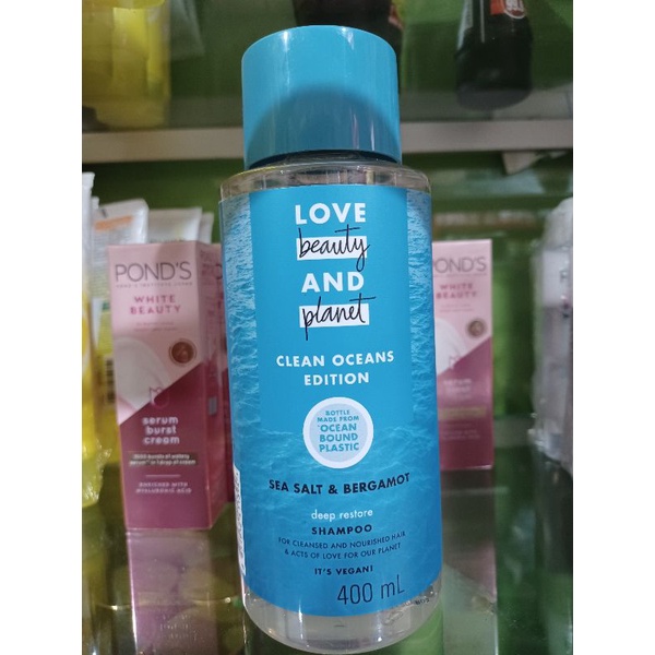 Love beauty and planet sea salt &amp; bergamot deep store shampoo 400ml