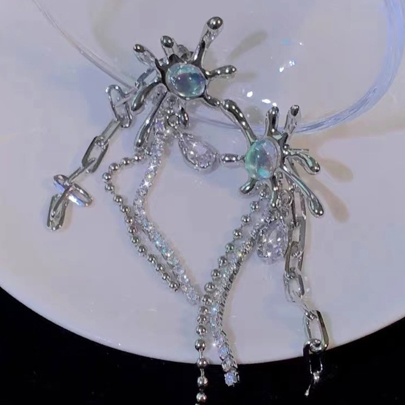 [Eclipse Series] Zirkon Cair Anting Aksesoris Fashion Temperamen Cahaya Mewah