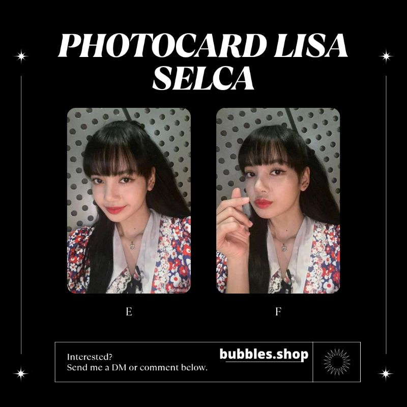 PHOTOCARD UNOFFICIAL LISA BLACKPINK SELCA