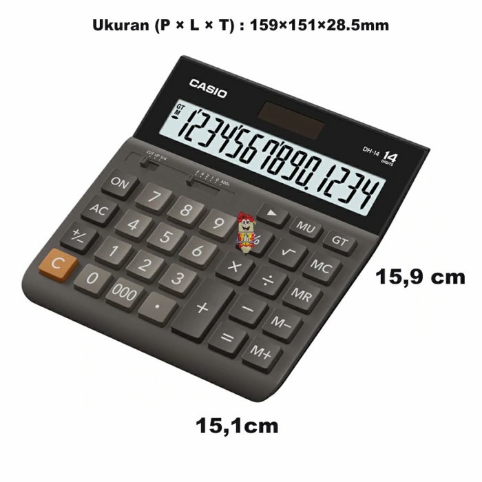 

KALKULATOR CASIO DH-14BK 14 DIGIT #ORIGINAL