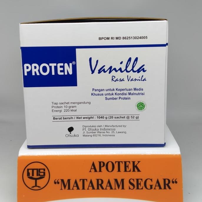 

Proten Vanilla Per Box isi 20 sachet TERLARIS TERPERCAYA ORIGINAL