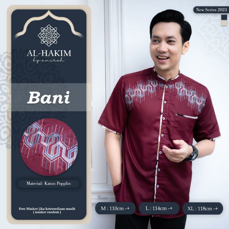 KOKO BANI ORI AL HAKIM BY AMIROH • Baju Koko Lengan Pendek