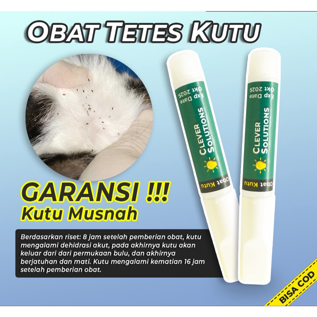 Obat Tetes Kutu Kucing ~ Pembasmi Penghilang Kutu Anti Parasit Terbukti Ampuh [ CS ]