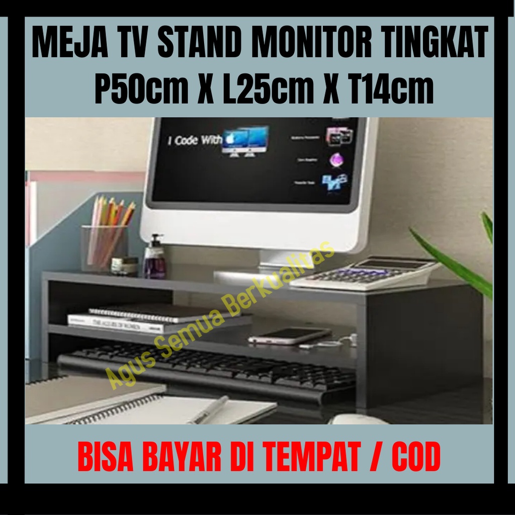 Stand Monitor Rak Meja Laptop Dudukan Alas Tatakan Layar Tv Penyangga Holder Leptop Aksesoris Komput