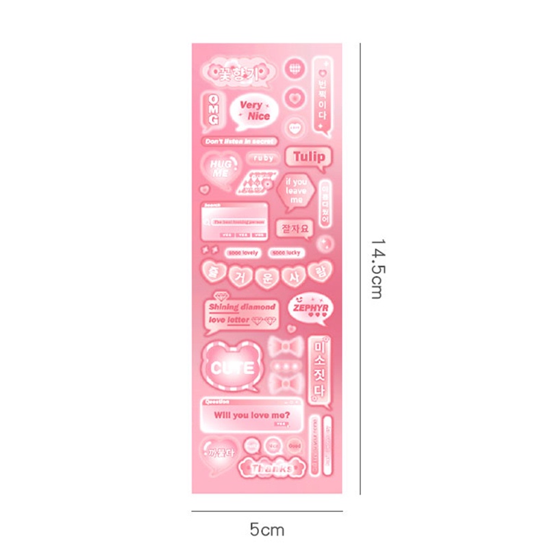 20lembar Random Kartun Glisten Sticker Board DIY Guka Sticker Set