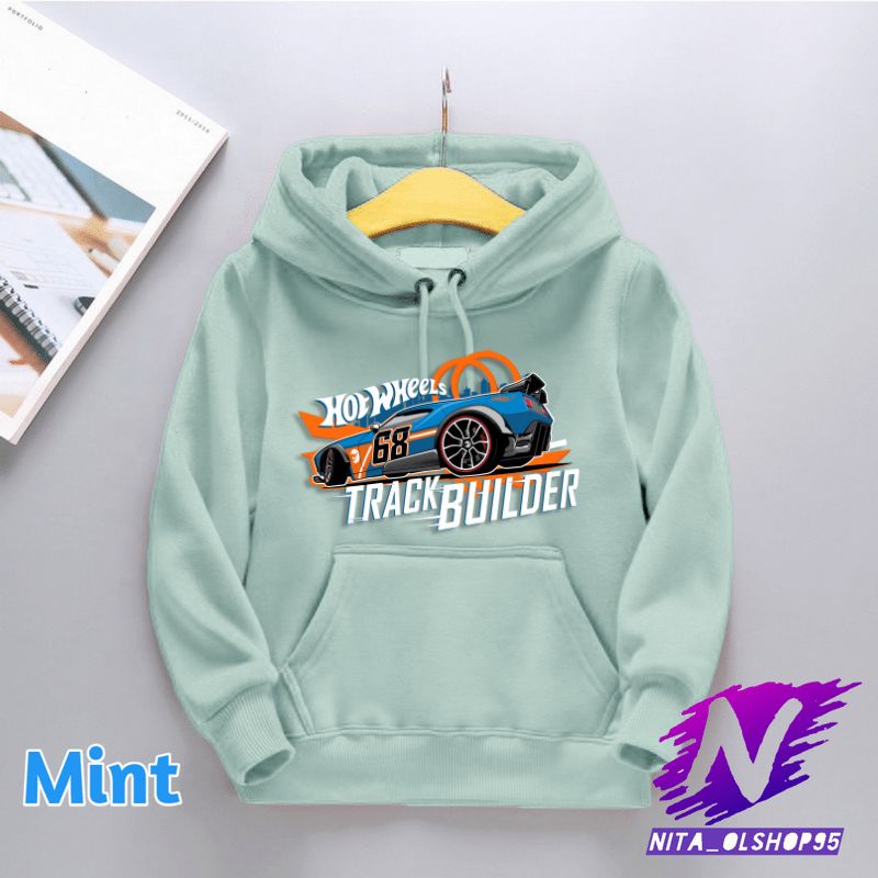 hoodie sweater anak hot wheels