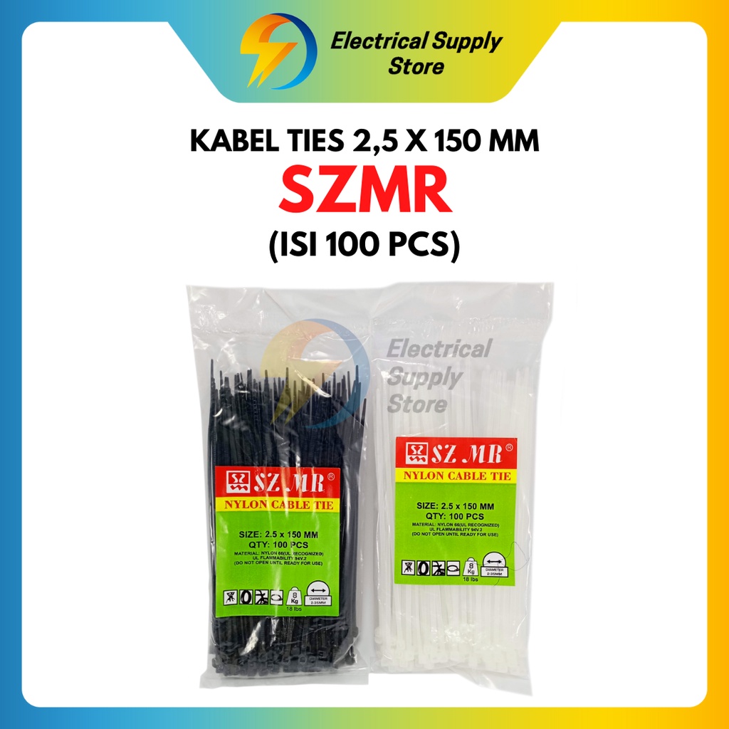 KABEL TIES CABLE TIE SZMR 2,5x150 mm (15cm) QTY 100 | KABEL SERBAGUNA | KABEL PENGIKAT | BERKUALITAS