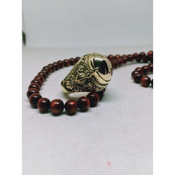 cincin akik badar emas pancadatu nempel magnet